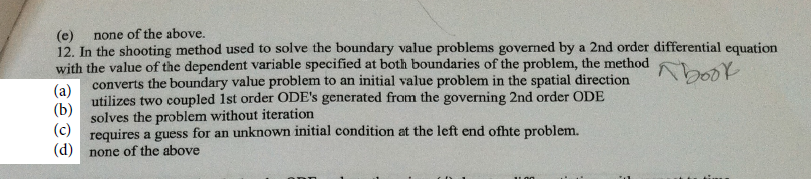 Solved In The Shooting Method Used To Solve The Boundary Chegg Solved In The Shooting Method Used To Solve The Boundary Chegg