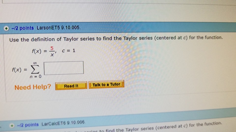 Solved +)-12 points LarsonET5 9.10.005 Use the definition of | Chegg.com
