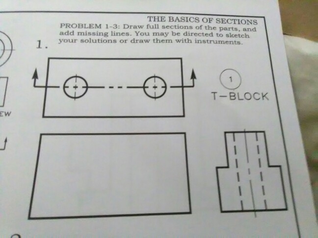 Solved THE BASICS OF SECTIONS PROBLEM 1-3: Draw full | Chegg.com