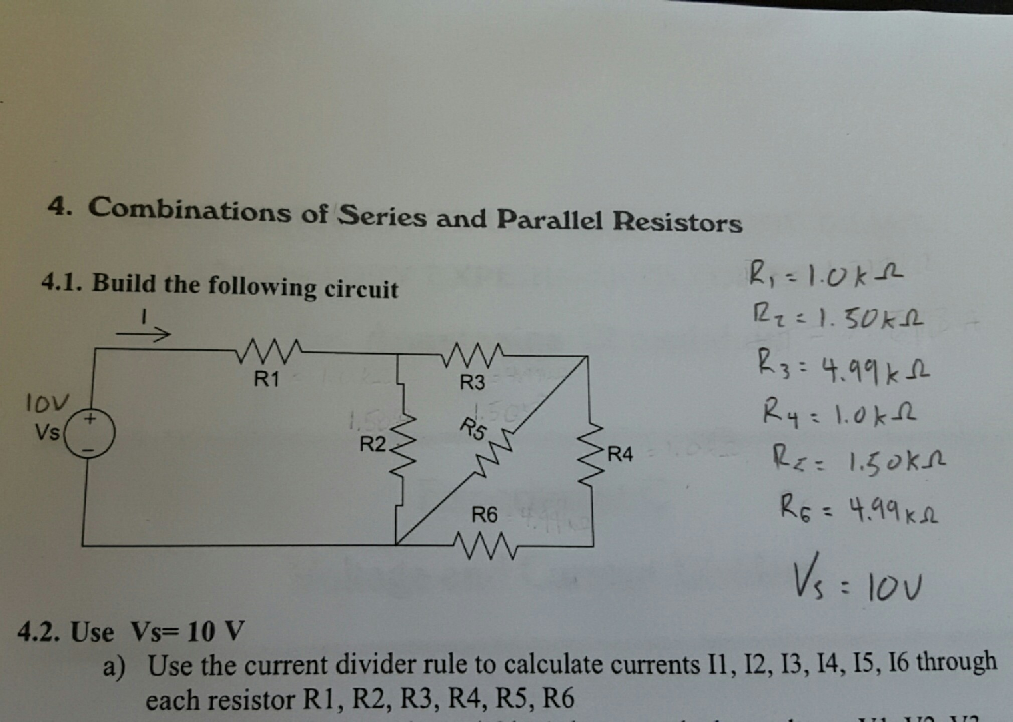 Solved a) Use the current divider rule to calculate currents | Chegg.com