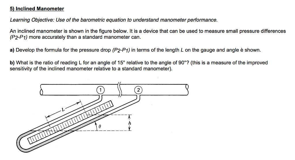 Solved Use of the barometric equation to understand