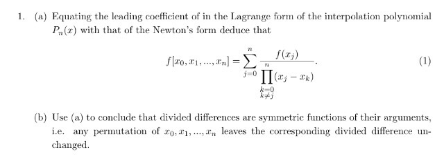 Solved Equating the leading coefficient of in the Lagrange | Chegg.com