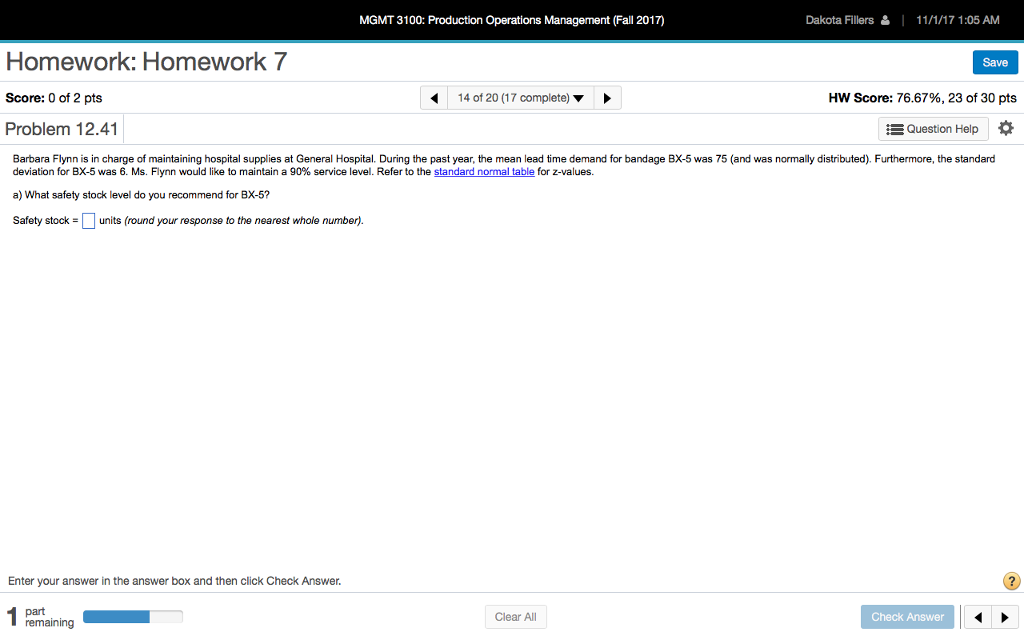 Operations management homework assistance problems