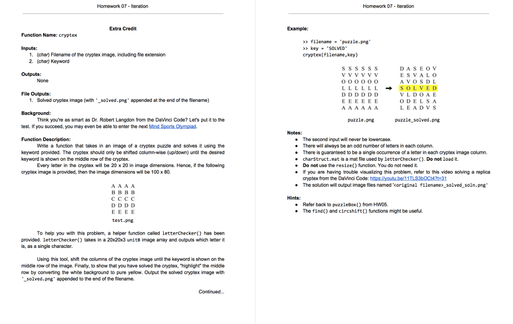 Homework 07 Iteration Homework 07-Iteration Extra | Chegg.com