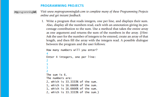 Solved Write a program that reads integers, one per line, | Chegg.com