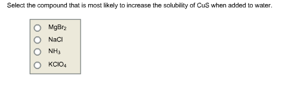 Solved Select the compound that is most likely to increase | Chegg.com