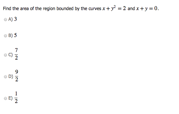 Solved Find the area of the region bounded by the curves x + | Chegg.com