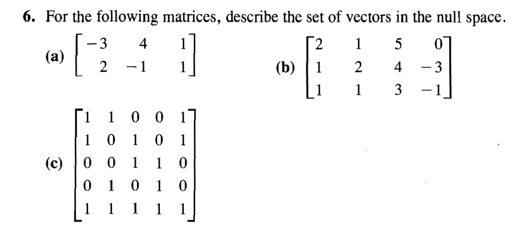 For matrix a in exercise 6 part b find a range chegg