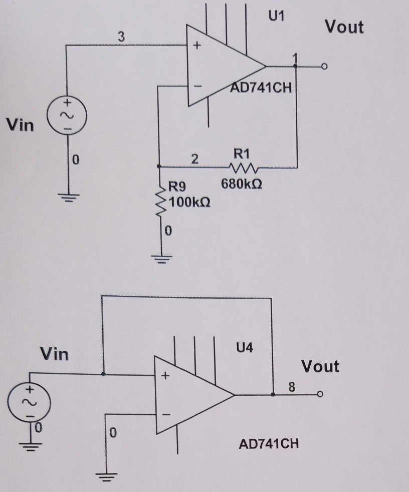 Solved Using a LM741 op amp powered with +18VDC and-18VDC, | Chegg.com