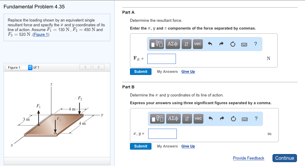 Solved Replace the loading shown by an equivalent single | Chegg.com