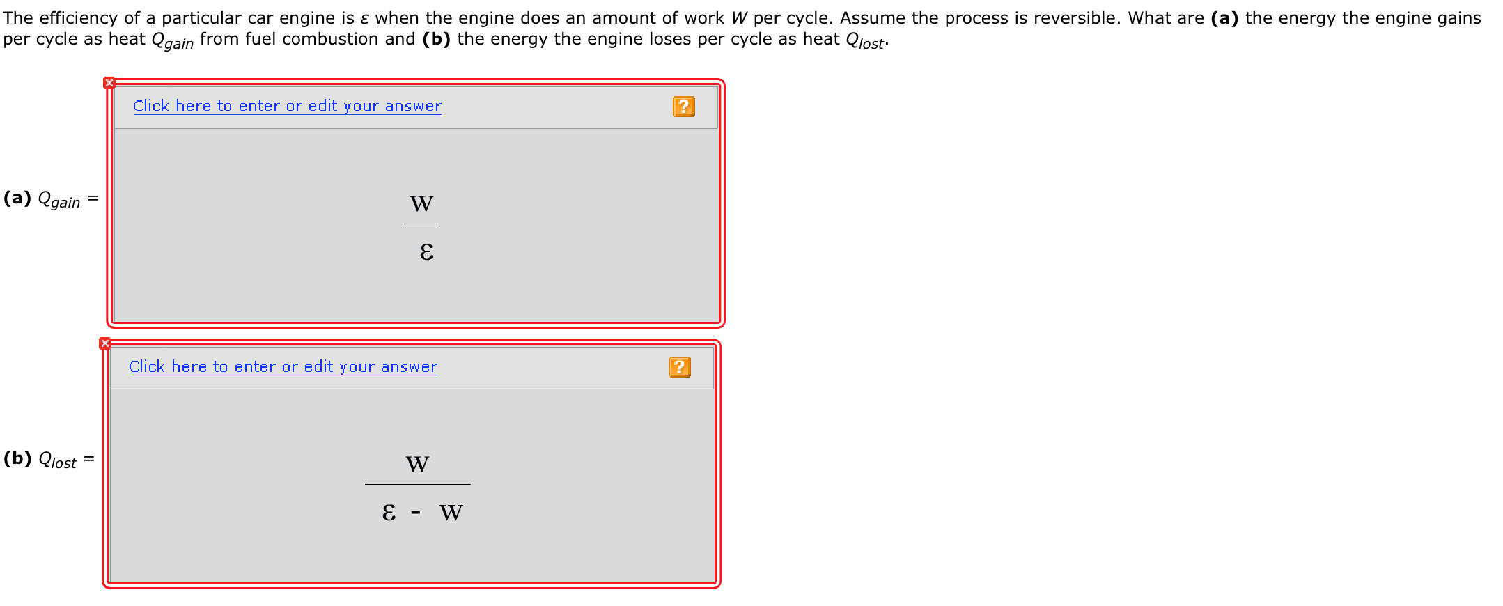 Solved The efficiency of a particular car engine is e when | Chegg.com