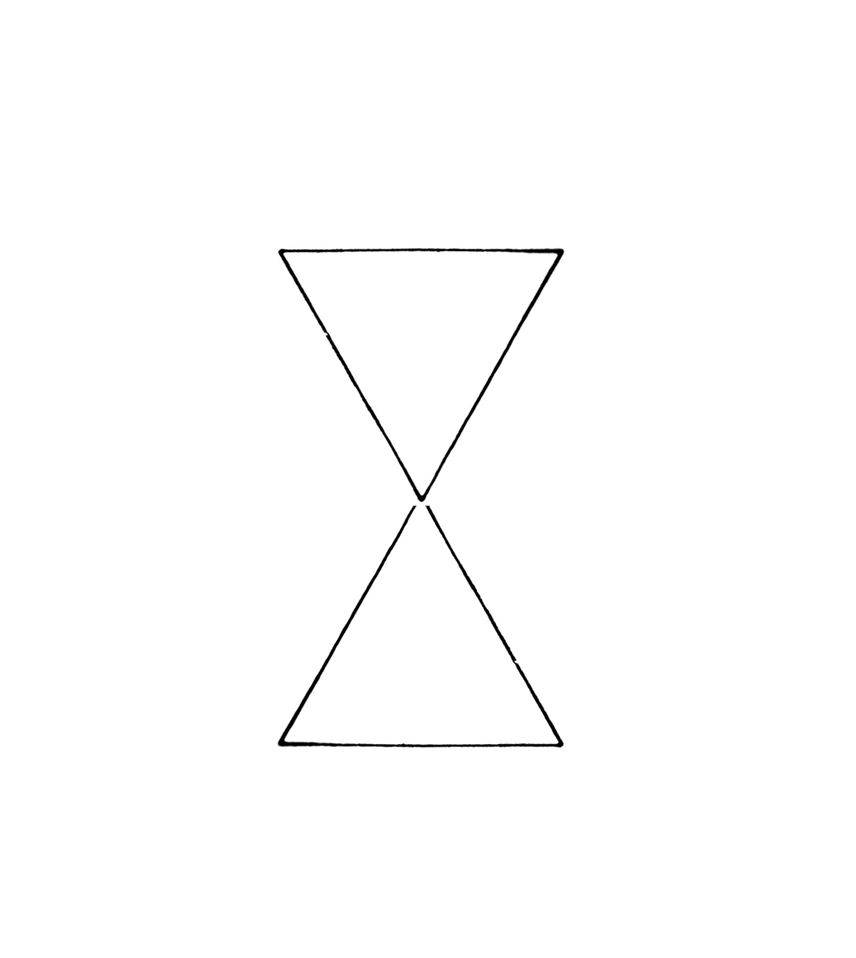 Write a program that draws two triangles like this.