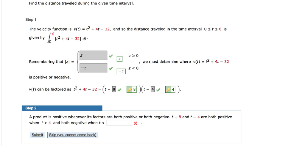 Solved Find the distance traveled during the given time | Chegg.com