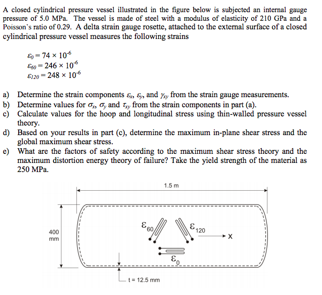 Solved Stress Analysis Q *** Answers provided (a) 74 x 10-6 | Chegg.com
