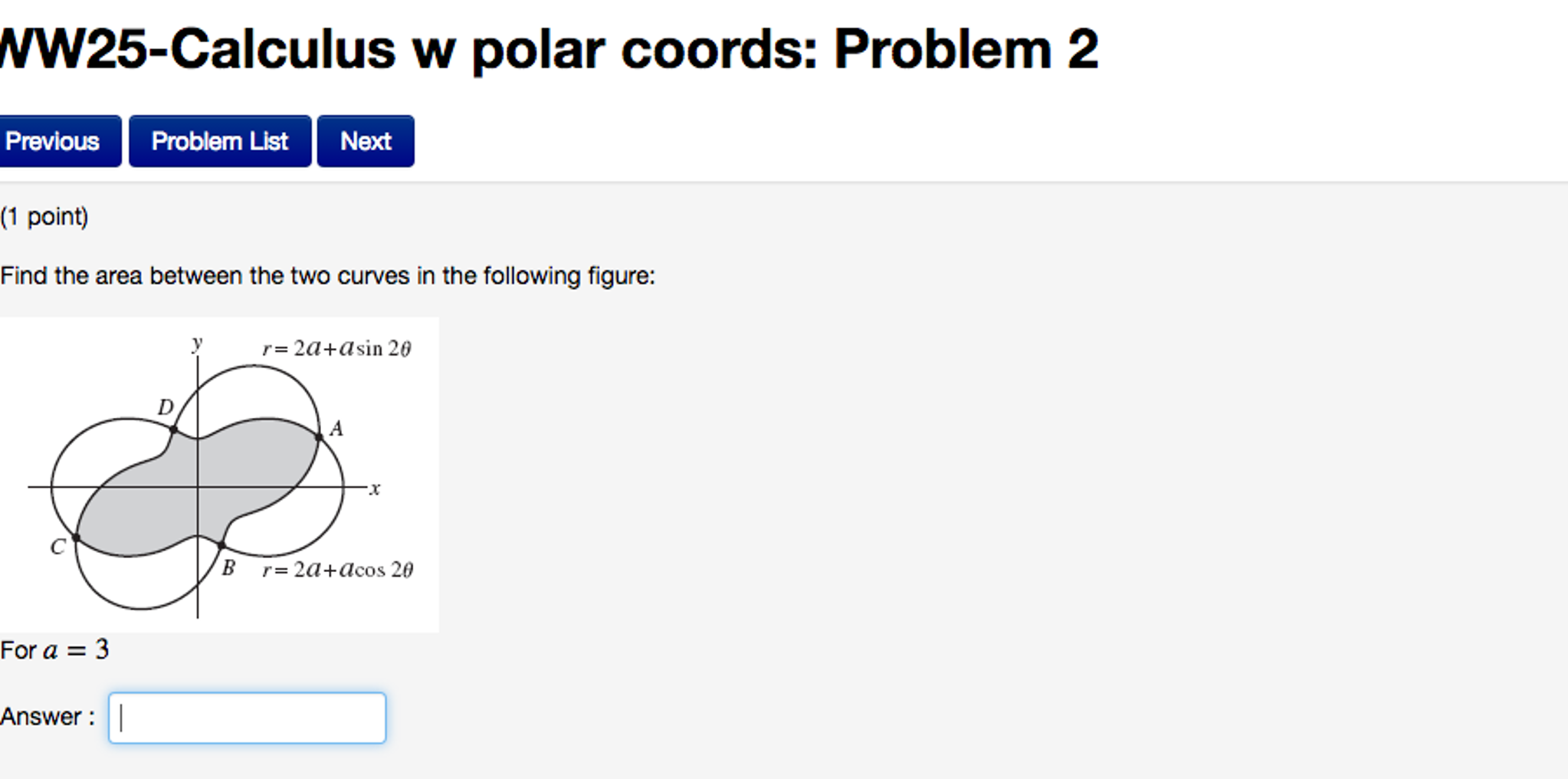 Solved Find the area between the two curves in the following | Chegg.com