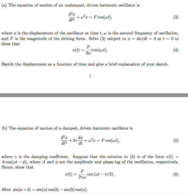 the-equation-of-motion-of-an-undamped-driven-chegg