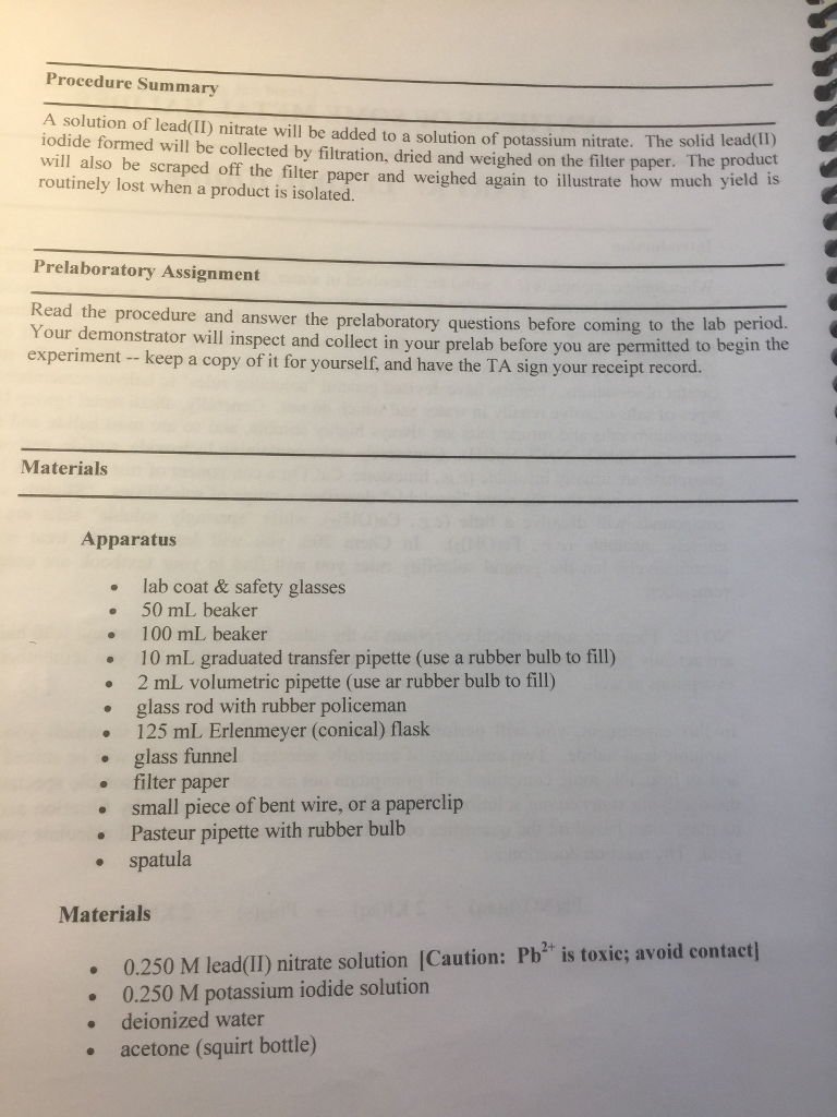 simple precipitation experiment