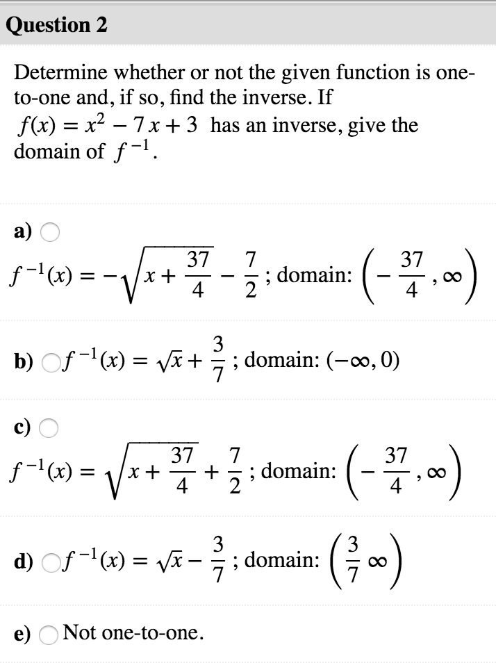 Solved Question 2 Determine whether or not the given | Chegg.com