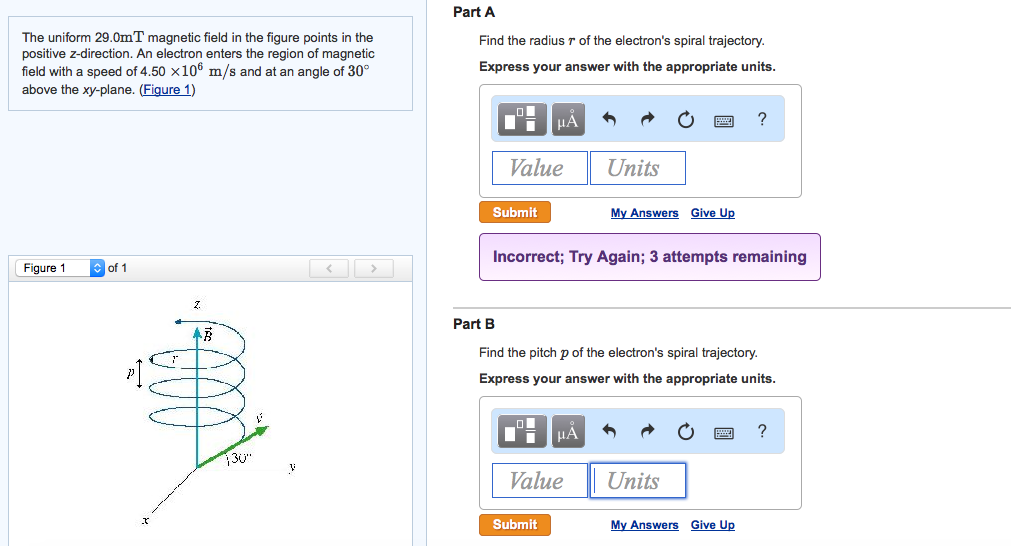 Solved The uniform 29.0mT field in the figure