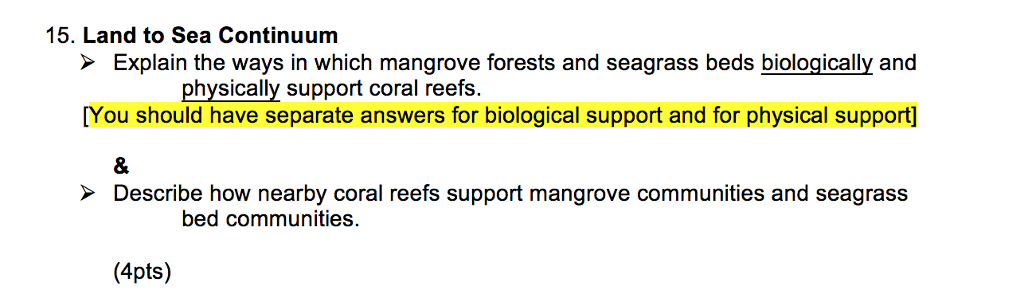 Solved Land To Sea Continuum Explain The Ways In Which | Chegg.com