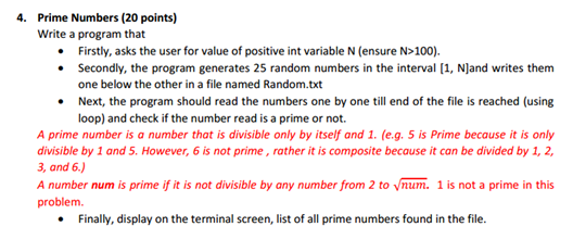 Solved Prime Numbers Write a program thatFirstly, asks the | Chegg.com