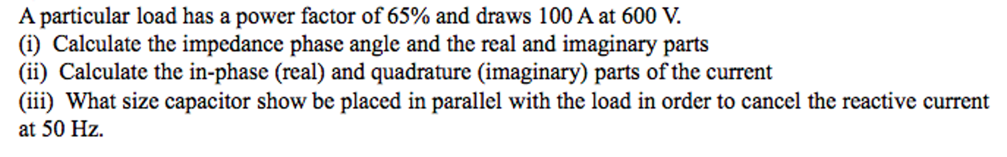 solved-a-particular-load-has-a-power-factor-of-65-and-draws-chegg