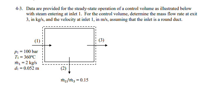 Solved 4-3. Data are provided for the steady-state operation | Chegg.com