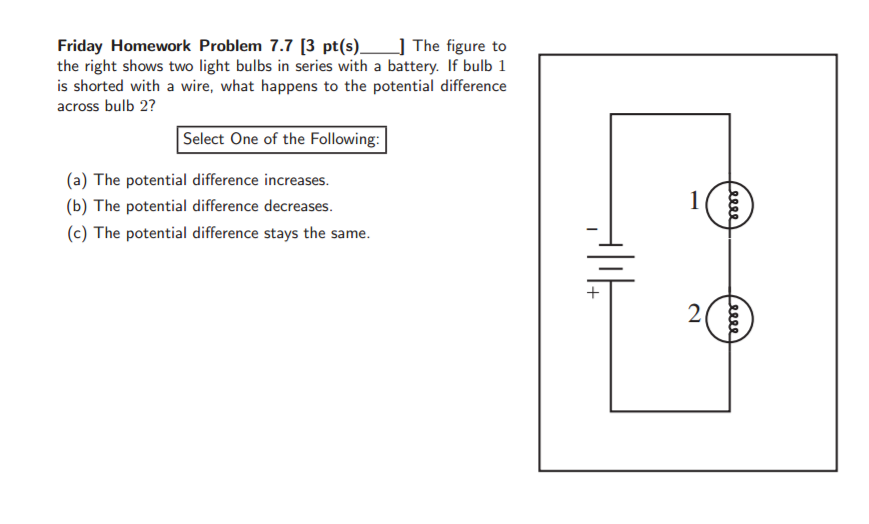Solved The figure to the right shows two light bulbs in