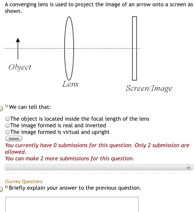 Solved A converging lens is used to project the image of an