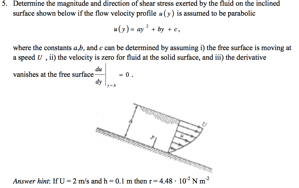 Solved Determine the magnitude and direction of shear stress