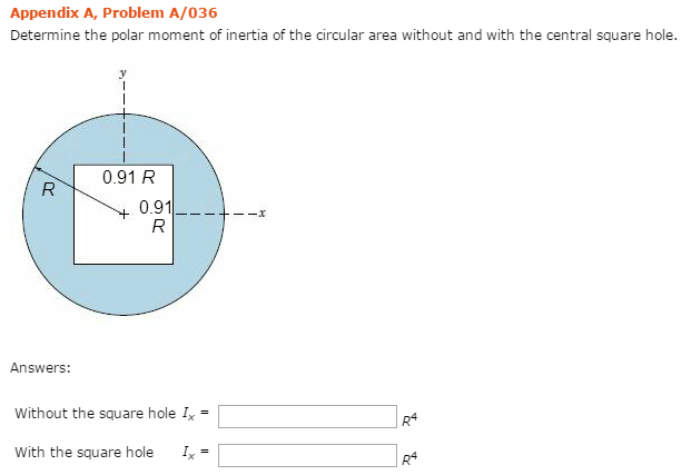 Solved Determine The Polar Moment Of Inertia Of The Circular