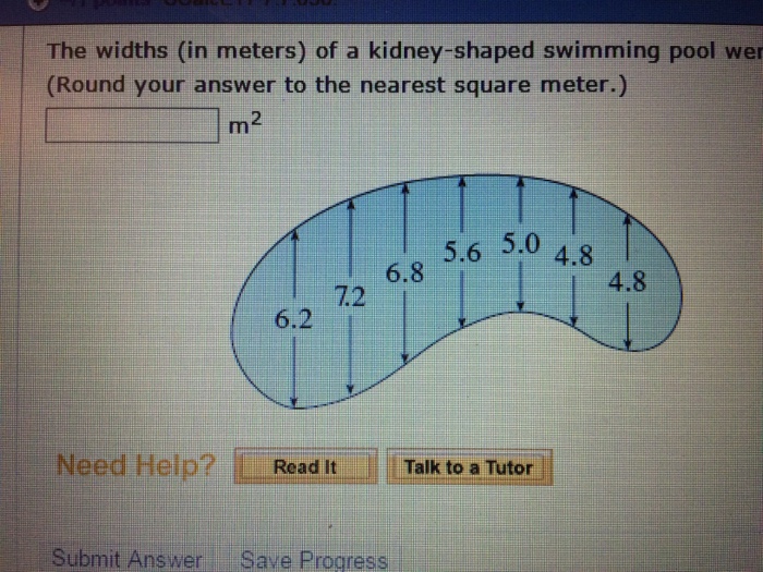 solved-the-widths-in-meters-of-a-kidney-shaped-swimming-chegg