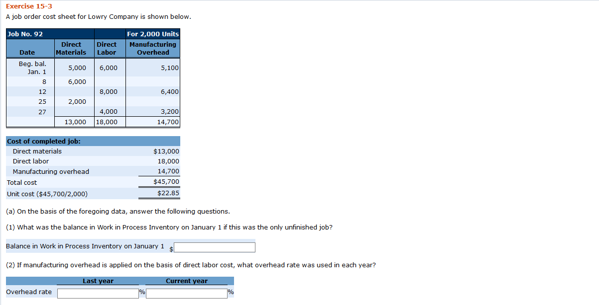 solved-a-job-order-cost-sheet-for-lowry-company-is-shown-chegg