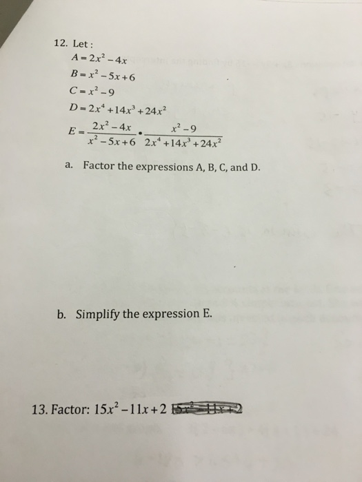 3x 4x 5x 4 x 2