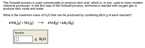 Solved The Ostwald process is used commercially to produce | Chegg.com