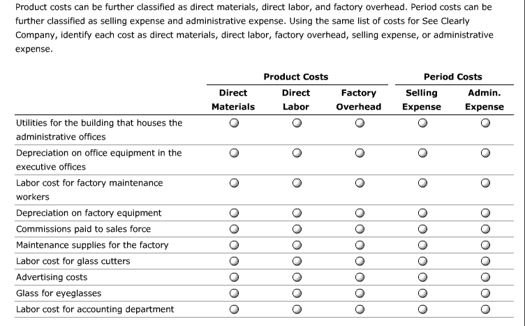 Solved Aa Aa 5. Product and period costs For financial | Chegg.com