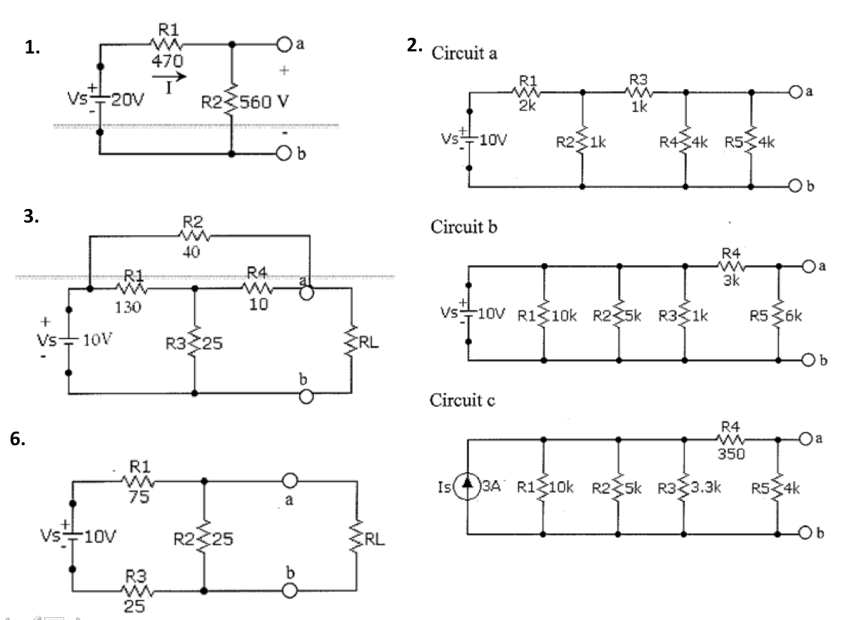 Solved: 1. Determine V And I For The Circuit Shown Below. ... | Chegg.com