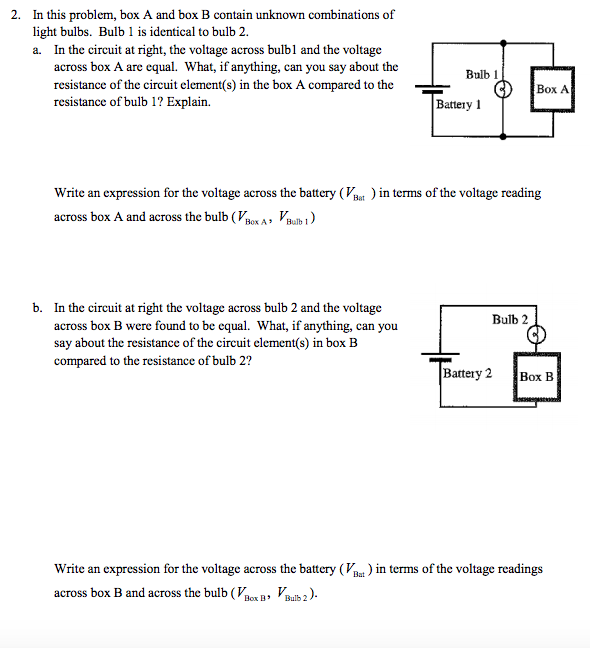 Solved In this problem, box A and box B contain unknown