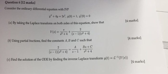 Solved Consider the ordinary differential equation with IVP | Chegg.com ...