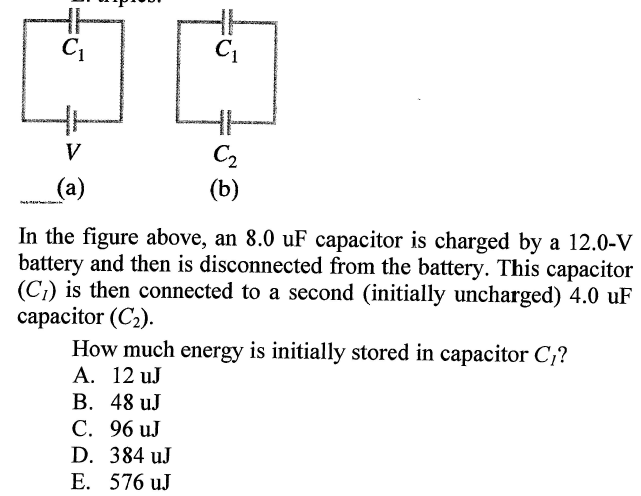 Solved In The Figure Above An 8 0 Uf Capacitor Is Charged Chegg Solved In The Figure Above An 8 0 Uf Capacitor Is Charged Chegg