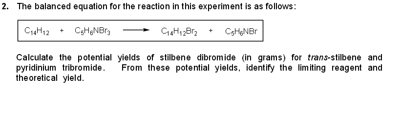 Solved 2. The balanced equation for the reaction in this | Chegg.com