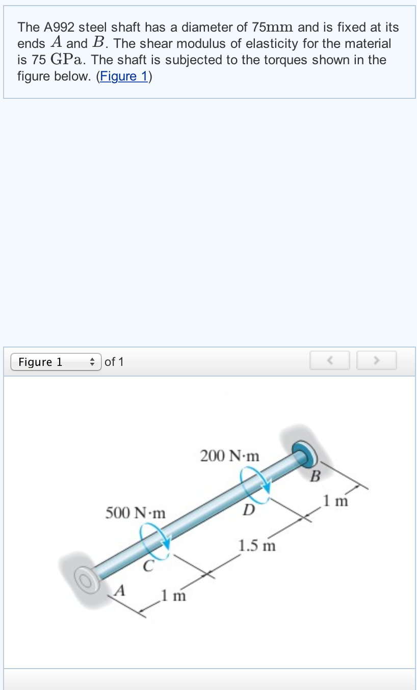 solved-determine-maximum-shear-stress-the-a992-steel-shaft-chegg