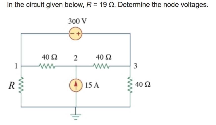 Solved In the circuit given below, R = 19 Ω. Determine the | Chegg.com