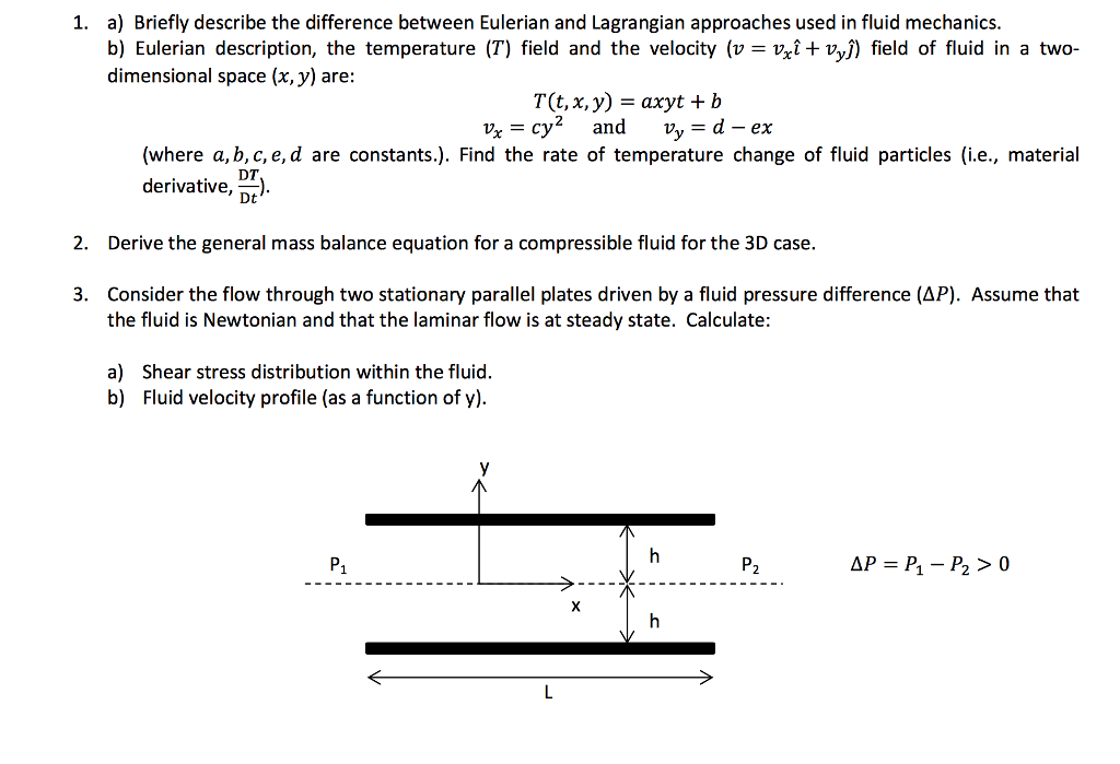 A) Briefly Describe The Difference Between Eulerian | Chegg.com