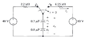 Solved The switch in the circuit in Fig. 2 has been in | Chegg.com