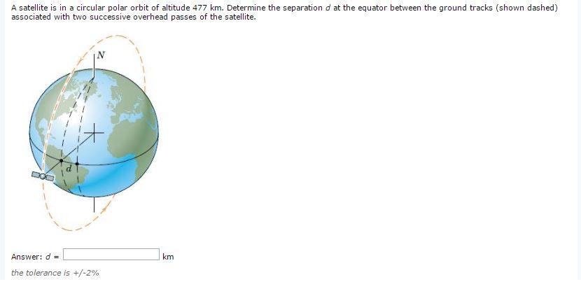 Solved A satellite is in a circular polar orbit of altitude | Chegg.com