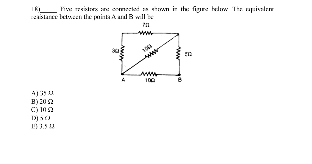 Solved ________Five Resistors Are Connected As Show In The | Chegg.com