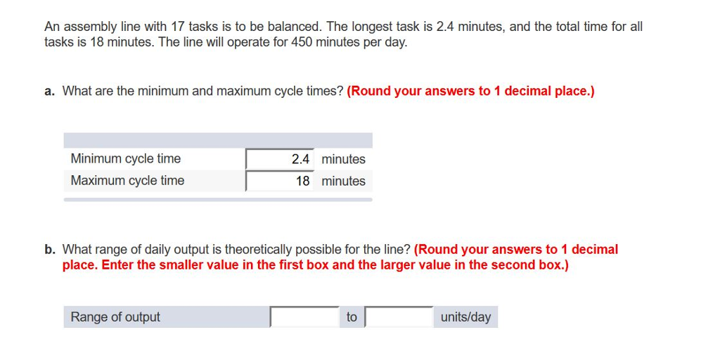 Solved An assembly line with 17 tasks is to be balanced. The | Chegg.com