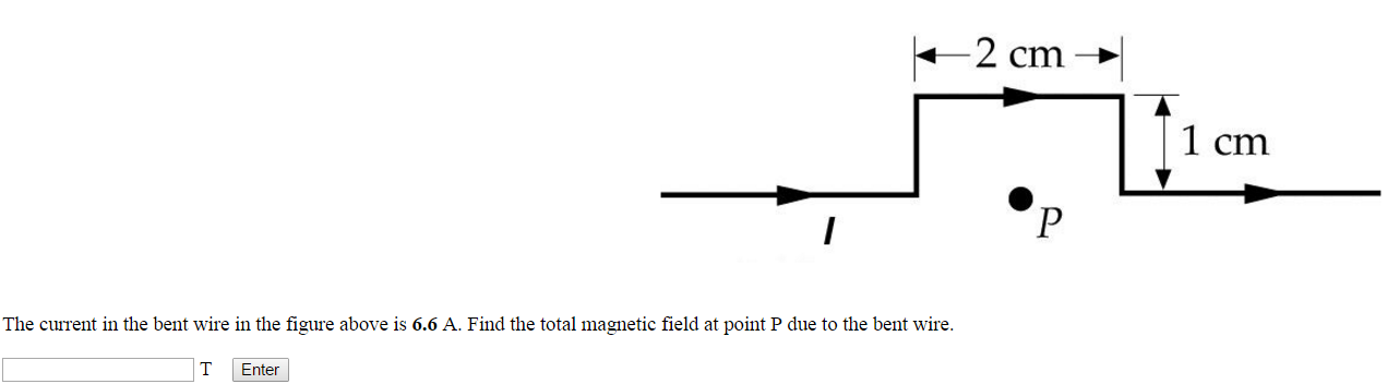 Solved The current in the bent wire in the figure above is | Chegg.com