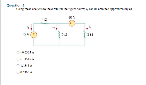 Solved Using mesh analysis to the circuit in the figure | Chegg.com